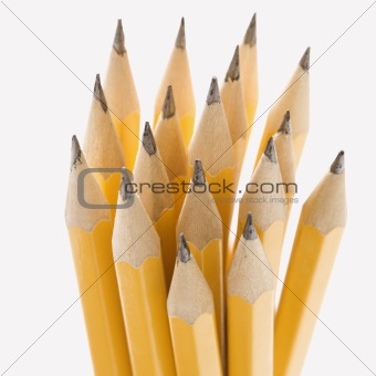 Group of sharp pencils.