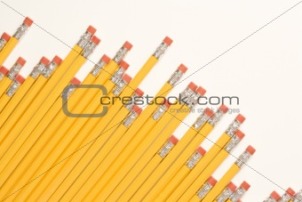 Diagonal row of pencils.