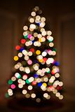 Blurred Christmas tree lights.