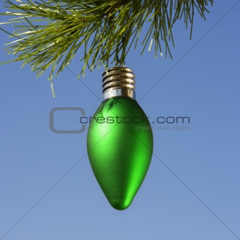 Ornament on tree.
