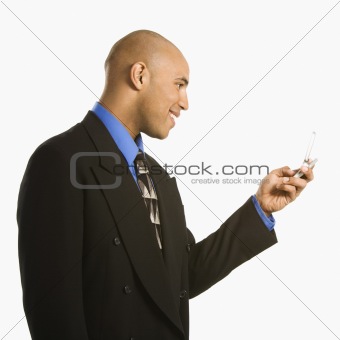 Man with cellphone.