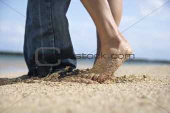 Couple on beach. 