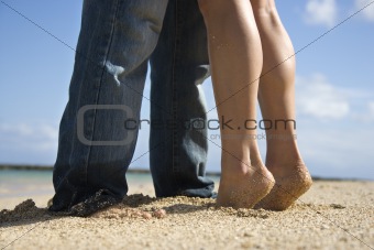 Couple on beach. 