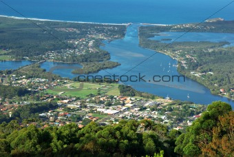 looking down at laurieton