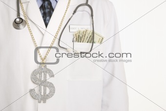 Doctor with cash.