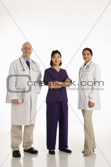 Man and women doctors.