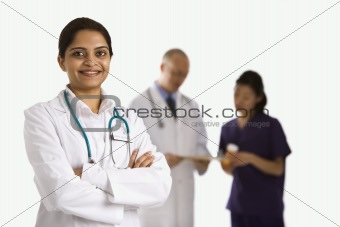 Doctor and medical staff.