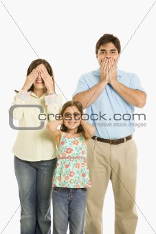 Family gesturing.