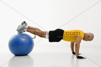 Man doing pushups.
