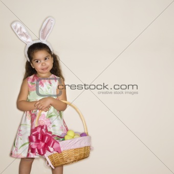 Girl celebrating Easter.
