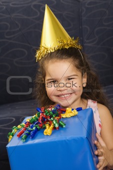 Girl celebrating birthday.