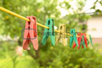 Plastic clothespins