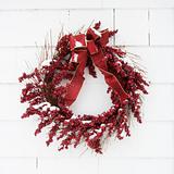 Red wreath.