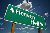 Heaven, Hell Road Sign