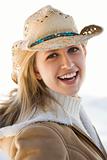 Girl with cowboy hat.