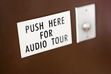 Button for audio tour.