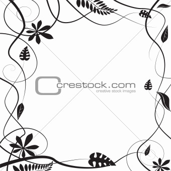 floral silhouette