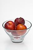 bowl of fresh plums