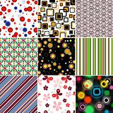 Set colorful seamless patterns 