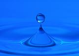 blue water drop macro