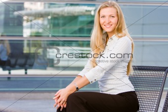Attractive blonde business woman