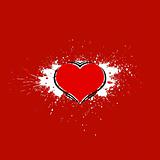 Glossy heart. Vector love card