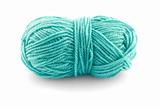 Green knitting wool