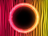 Abstract Red Lines Background with Black Circle