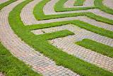 Grass and Cobblestone Maze