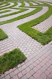 Entrance to a Cobblestone and Grass Maze