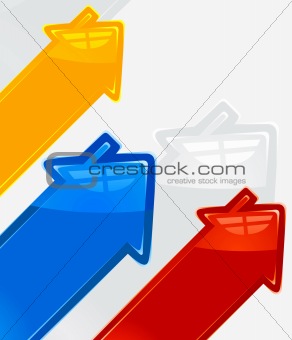 background with coloured arrows in form house
