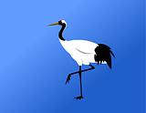red-crowned crane standing vector