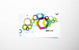 Colored gift card.