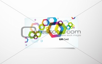 Colored gift card.