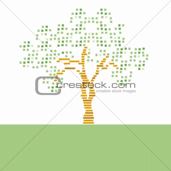 Tree abstract vector illustration