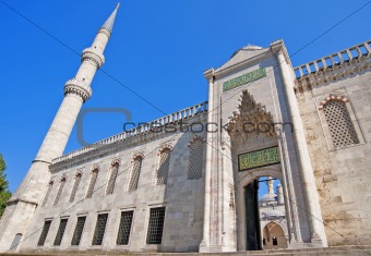 Entrance to the Blue Mosque in Istanbul