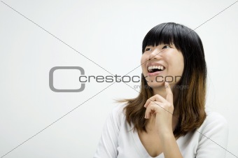 asian girl having a thought