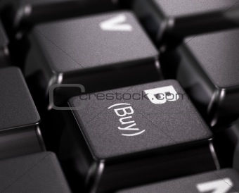 Buy key on a keyboard, on-line shopping concept image
