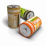 well-beeing - vitamins and energy isolated over white