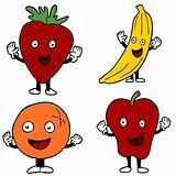 Fruit Cartoon Characters