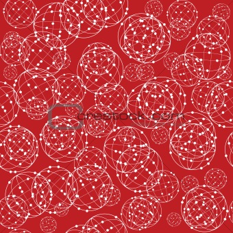 Abstract background with molecolar structure balls