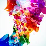 Abstract colorful floral background. Vector.