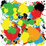 Abstract colorful background with ink spots