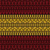 Abstract ethnic motives in red and yellow