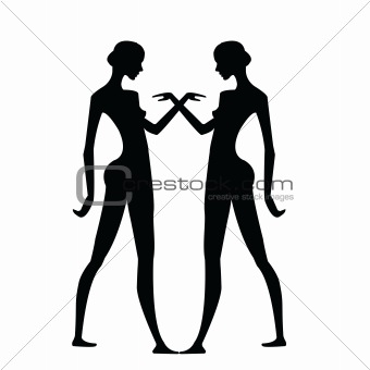 Abstract women silhouettes