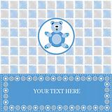 Baby greeting card with blue bear