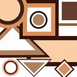 Background with brown geometrical shapes