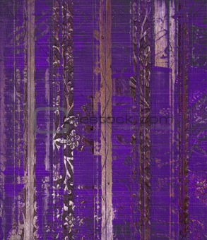 Grunge purple wood scroll print
