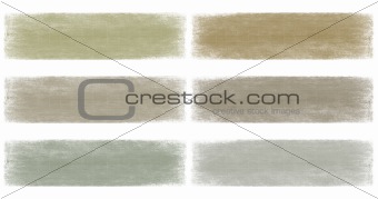 Neutral earth and grey faded grunge banner set