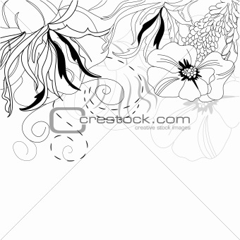 Decorative template for greeting card